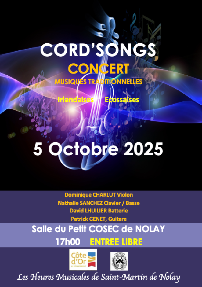CORD'SONGS concert musiques traditionelles irlandaises ecossaises